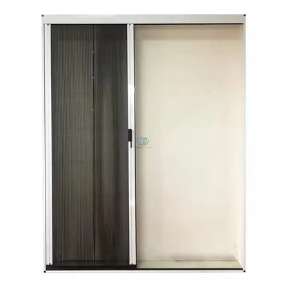 【片引き】片開きドア用 プリーツ網戸（アコーディオン式・ソフトメッシュ仕様）｜省スペース折れ戸網戸
